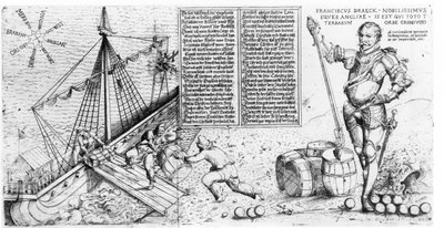 Sir Francis Drake Watches the Loading of his Ship by German School